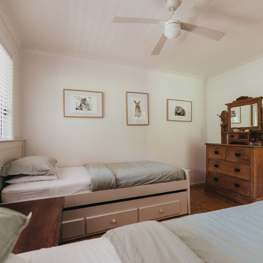 Twin Bedroom Seal Rocks Myall Lakes Pacific Palms Holiday House Rental